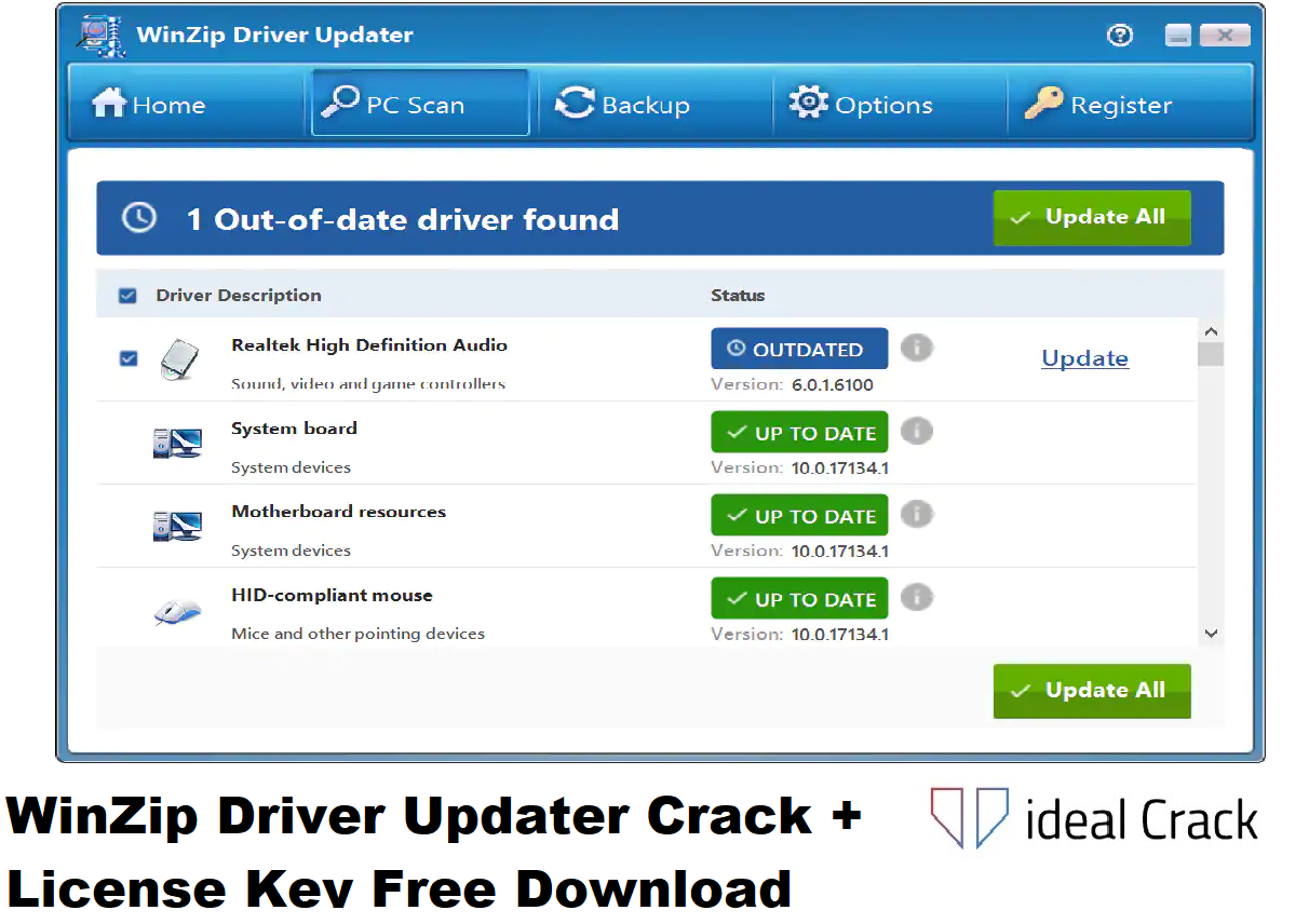 winzip driver updater 2018 pro crack download