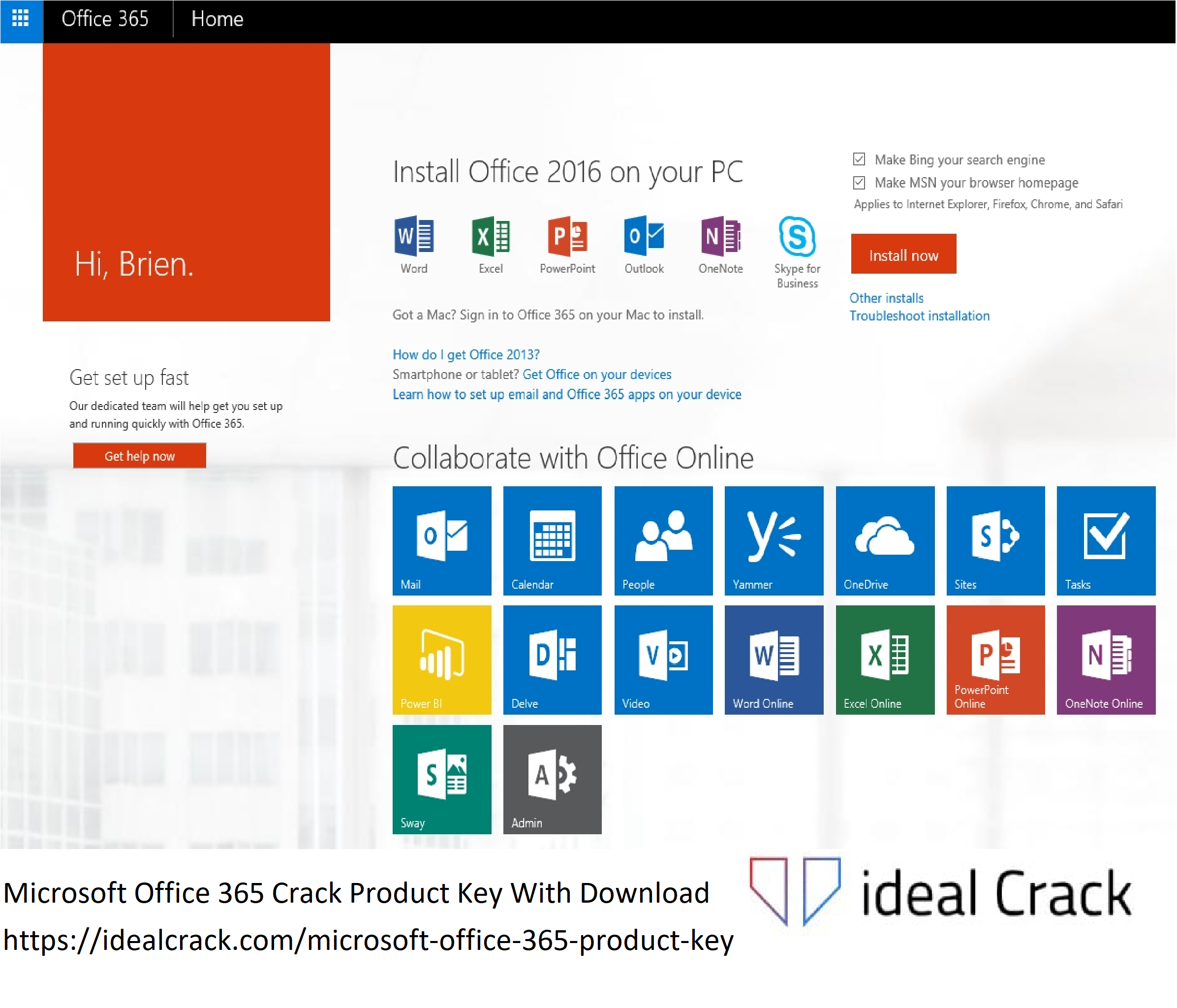 Microsoft Office 365 Crack 