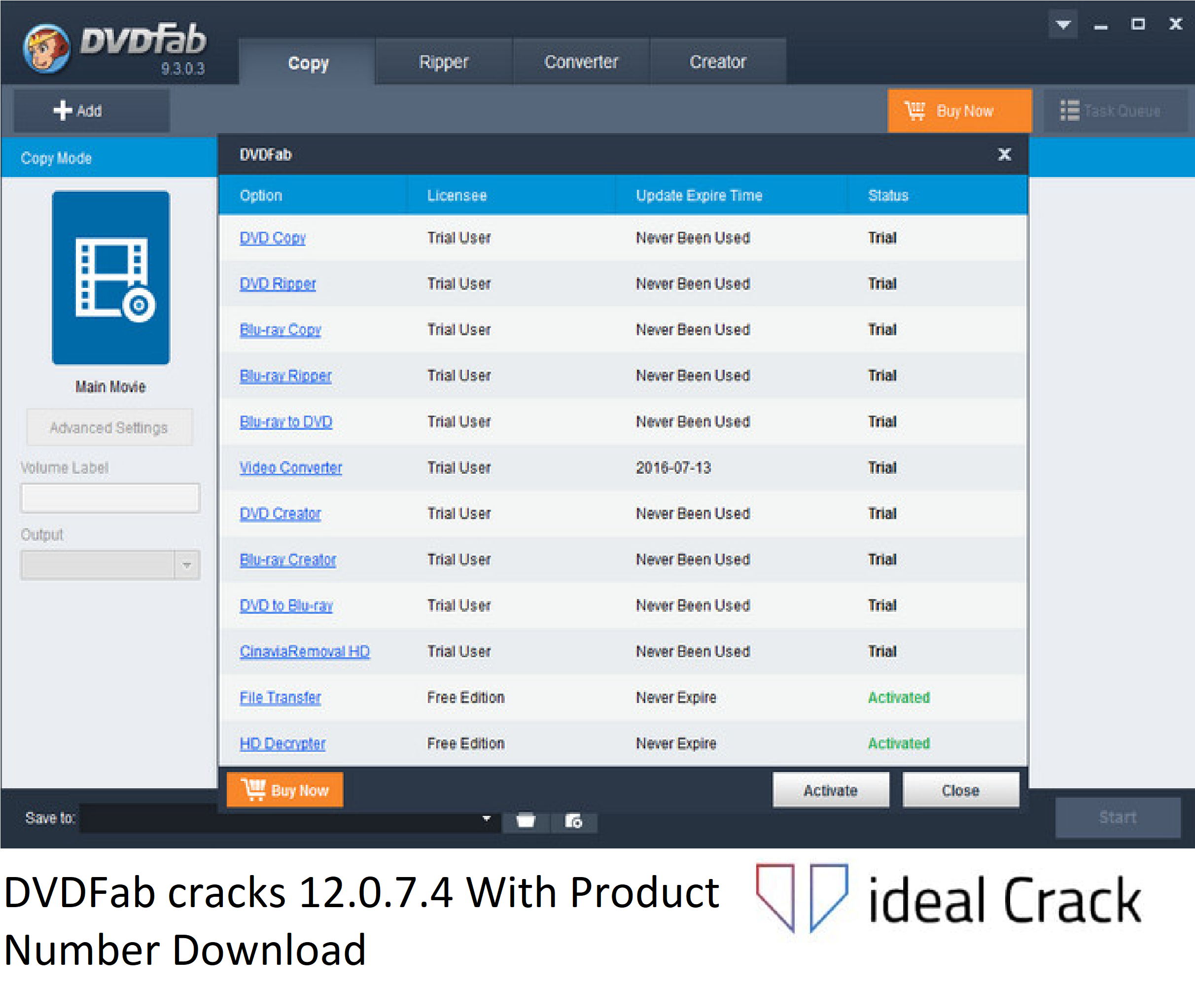 DVDFab cracks 12.0.7.4 With Product Number Download