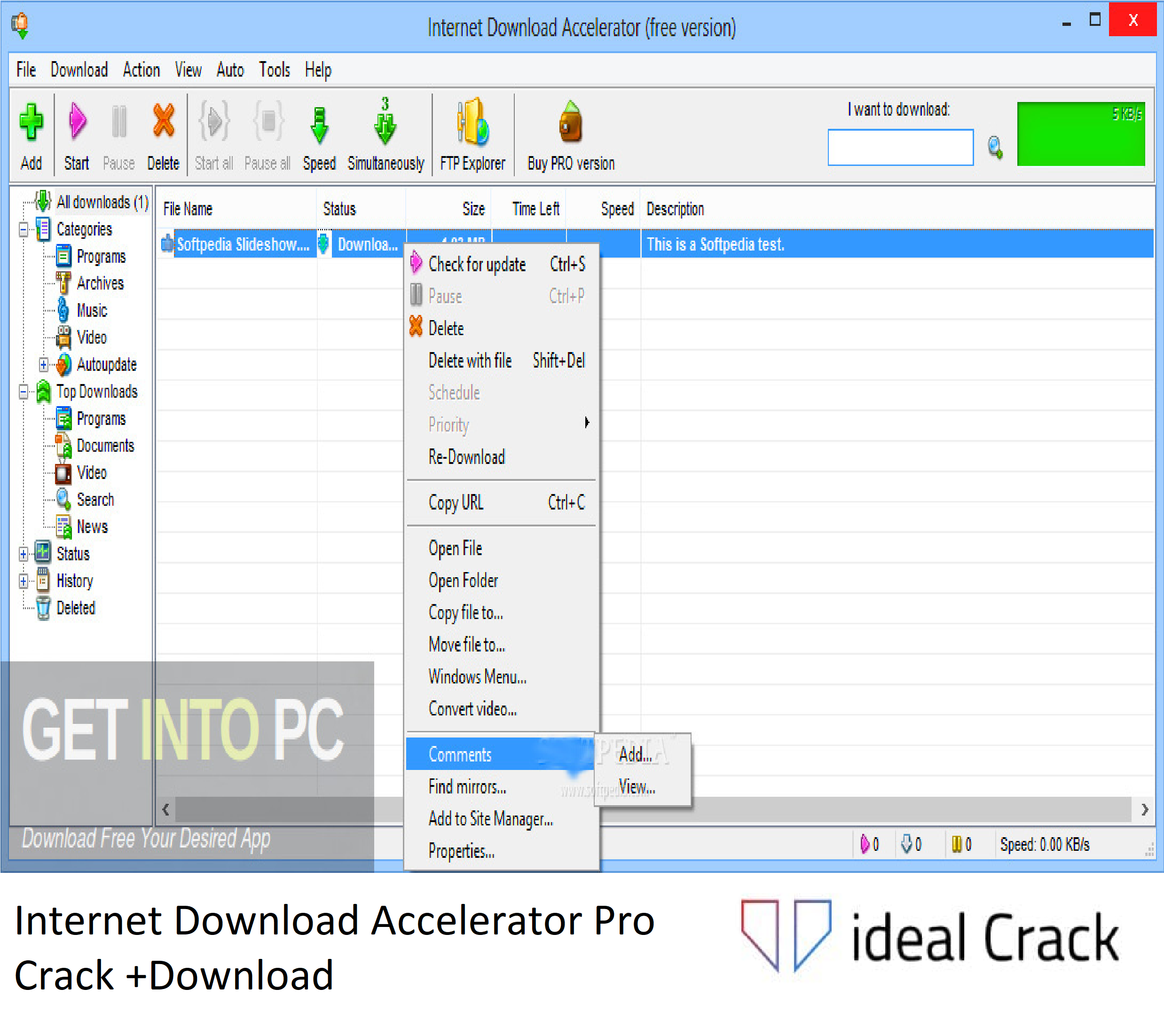 Internet Download Accelerator Pro Crack +Download
